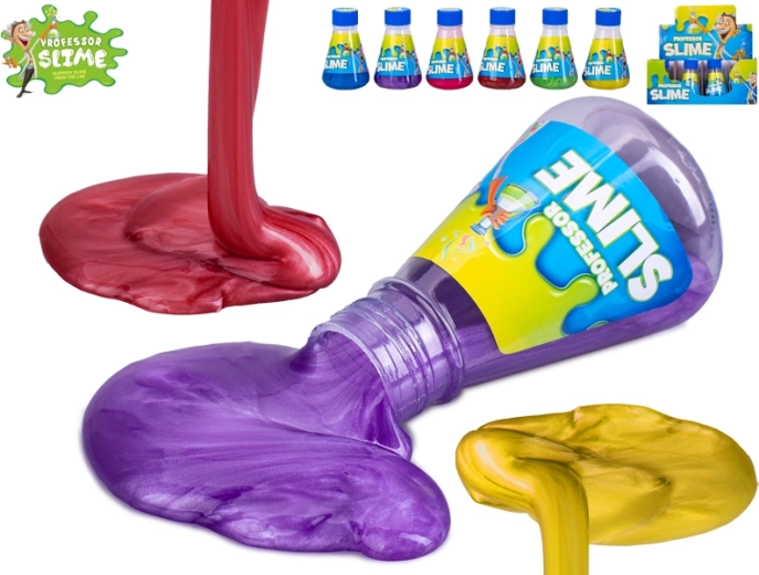 Professor Slime Schleim mit Metallic-Glanz in Laborflasche