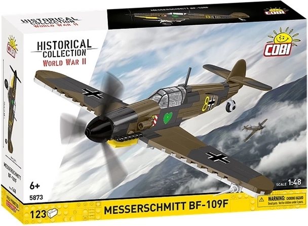 Cobi Historical Collection WWII Messerschmitt BF-109F Flugzeug-Bausatz 1:48 (123 Teile)