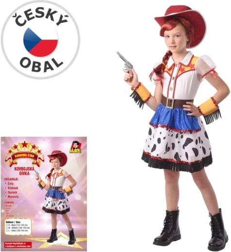 Kinder-Karnevalskostüm Cowboygirl 110–120 cm