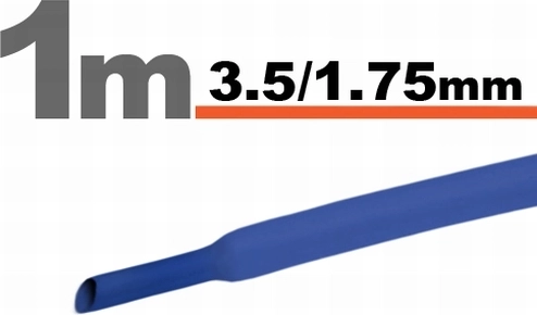 Blaue Schrumpfschlauchtülle 3,5 / 1,75 mm