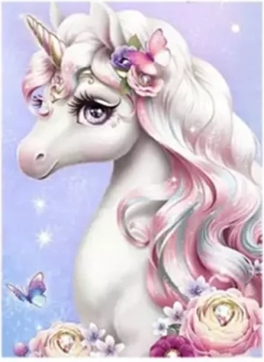 Norimpex Malen nach Zahlen Süßes Einhorn 40 × 50 cm