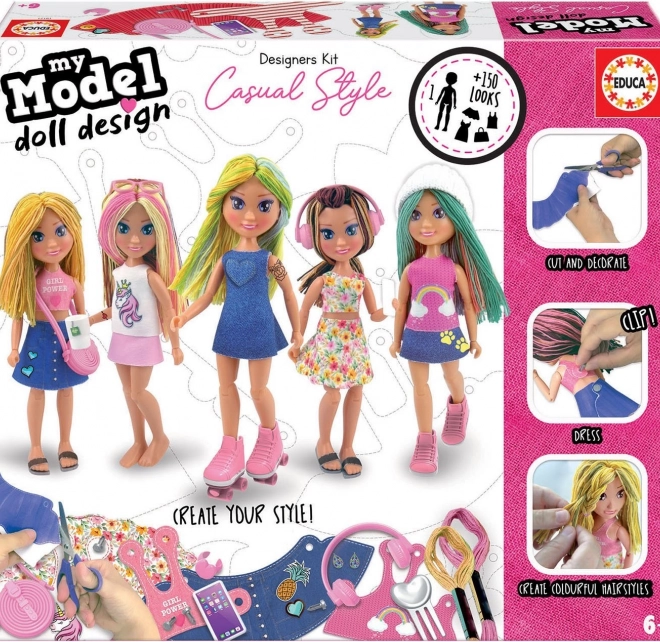Kreativset EDUCA My Model Doll Design: lässiger Stil