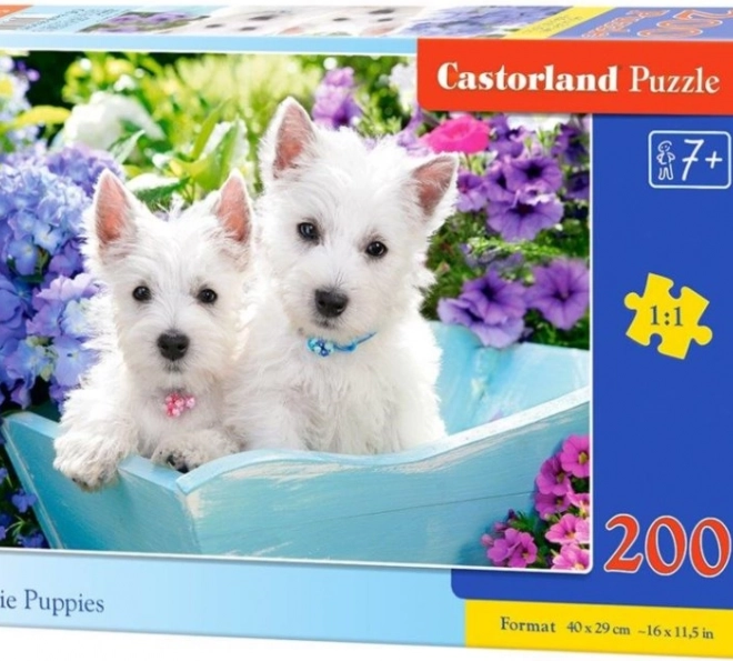 Puzzle mit 200 Teilen – Westie-Welpen