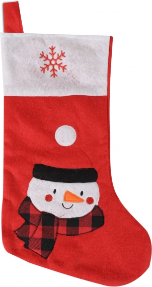 Weihnachtssocke mit Schneemannmotiv