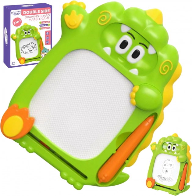 Woopie Zaubertafel Magnetisch 2-in-1 mit Pinball-Spiel – grün