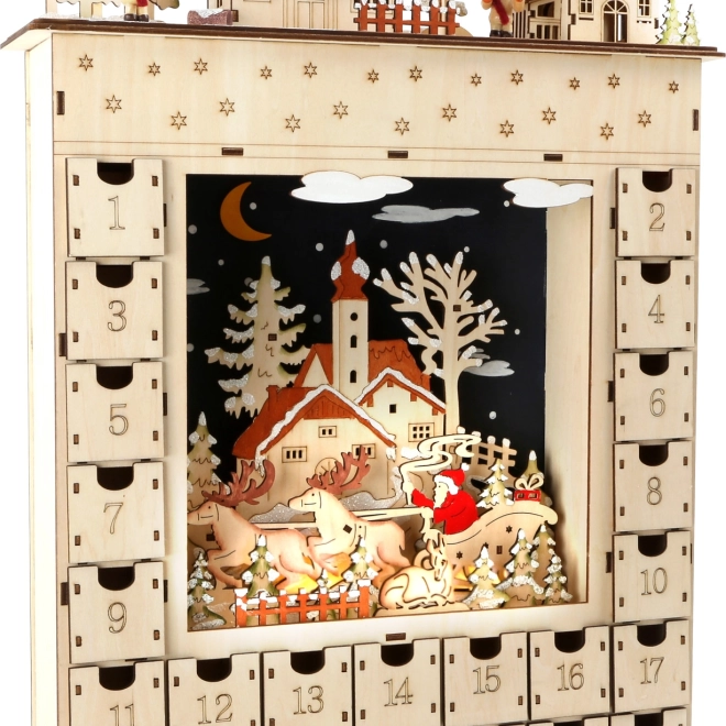 Small Foot Holz-Adventskalender Wintertraum mit LED-Beleuchtung