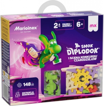 Kreatives Bauset Mini Waffle - Diplodok und Szene 148 Teile