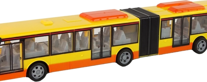 Ferngesteuerter Gelenkstadtbus in orange