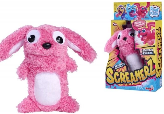 Plüschspielzeug ScreamerZ rosa Kaninchen 30 cm
