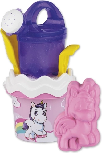 Androni Sand-Set Einhorn mit Gießkanne – klein, 6-teilig