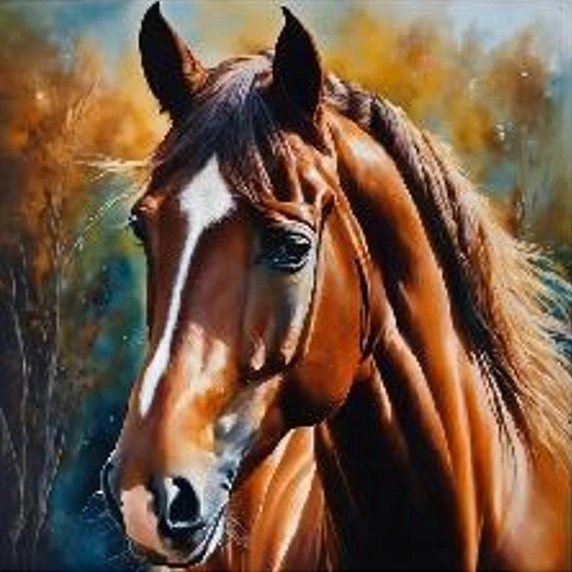 Diamantmosaik – klassisches Pferd