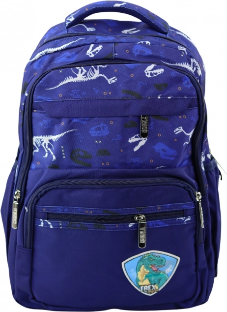 Schulrucksack Dino T-Rex blau 20L