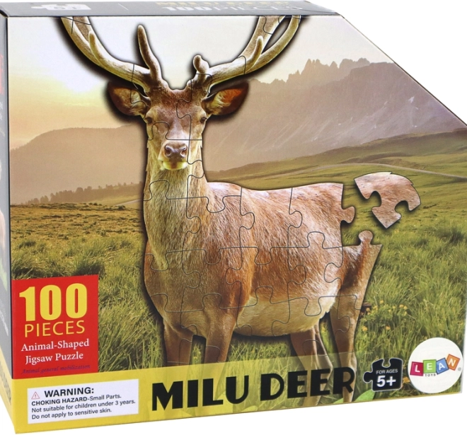 100-teilige Puzzle mit Hirschmotiv im Wald