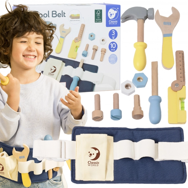 Werkzeugset für kleine Bastler mit Gürtel - CLASSIC WORLD
