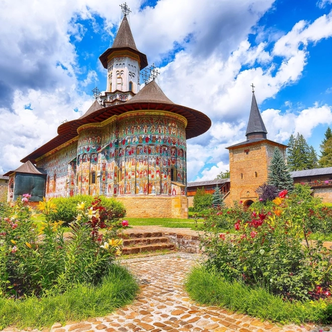 Puzzle Kloster Sucevița, Rumänien 1000 Teile