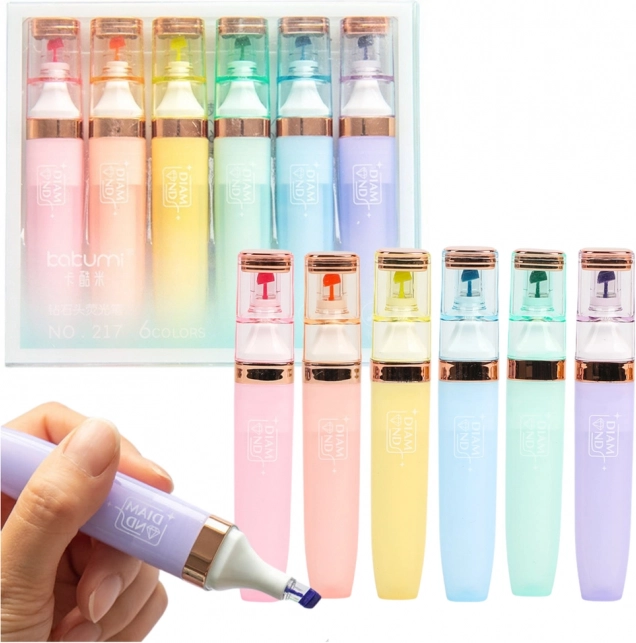 Pastell-Textmarker-Set 6 Stk
