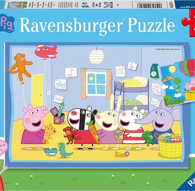 Peppa Wutz: Peppas Abenteuer Puzzle 2x12 Teile