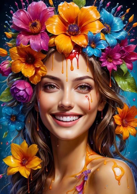 ENJOY Puzzle Blumenmädchen 1000 Teile