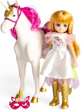 Anziehbare Lottie-Puppe mit Einhorn