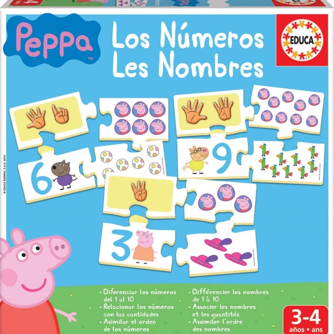 EDUCA Puzzle Peppa Wutz: Zählen für Kinder