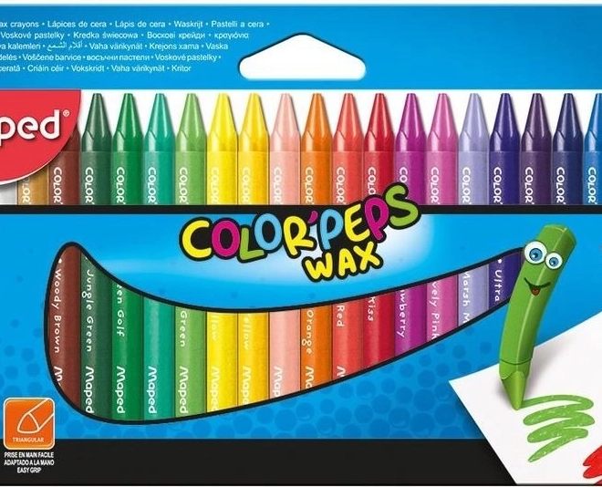 Dreieckige Wachsmalstifte MAPED Color’Peps, 24 Stk.