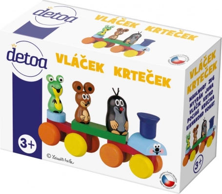 Kleiner Maulwurf Zug Holzspielzeug