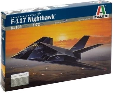 Plastikmodell des F-117A Stealth Flugzeugs zum Zusammenbauen