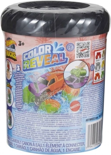 Hot Wheels Monster Trucks Color Reveal – Farbwechsel-Auto 1:64 mit Wassertank