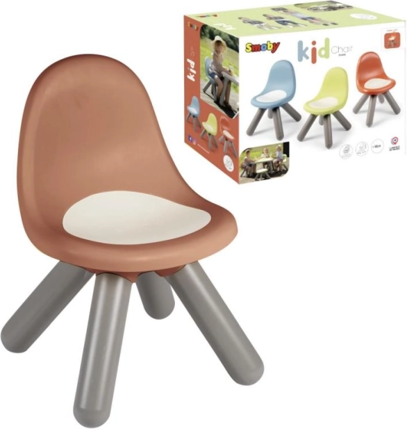 Kinderstuhl aus recyceltem Kunststoff, Ziegelfarbe