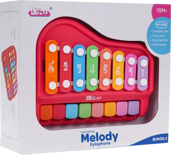 Grünes Klavier und Xylophon für Kinder – Rot