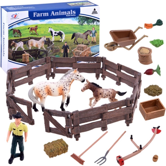 Figurenset Bauernhof Pferde – D