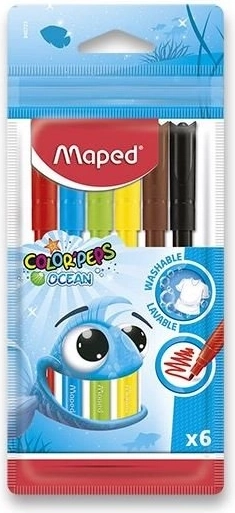 Set von Filzstiften MAPED Color'Peps Ocean 6 Stück