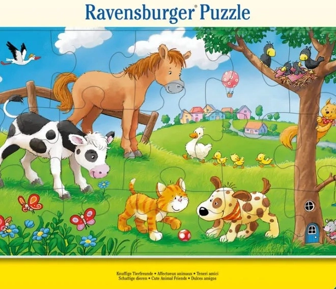 Puzzle 15 Teile – Liebhaber niedlicher Tiere RAVENSBURGER