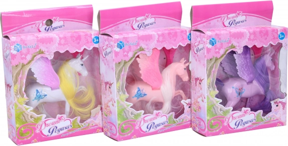 Einhorn mit bunter Mähne 12 cm