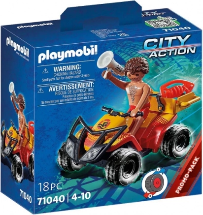 Playmobil City Action – Rettungs-Quad mit Figur und Pull-Back-Motor