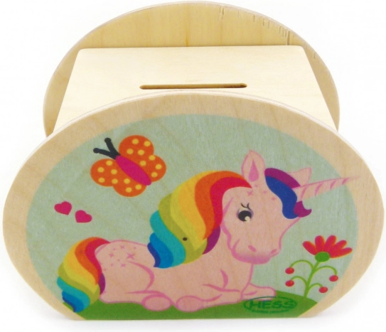 HESS Spardose aus Holz Einhorn