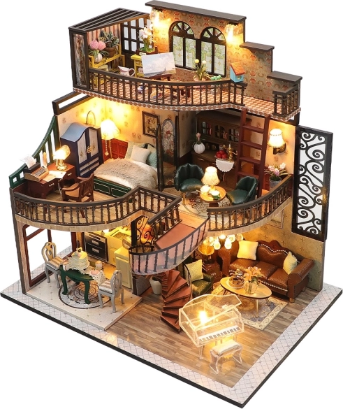 Miniaturhaus »Traumpavillon« – Bausatz mit LED-Beleuchtung 2KIDS TOYS