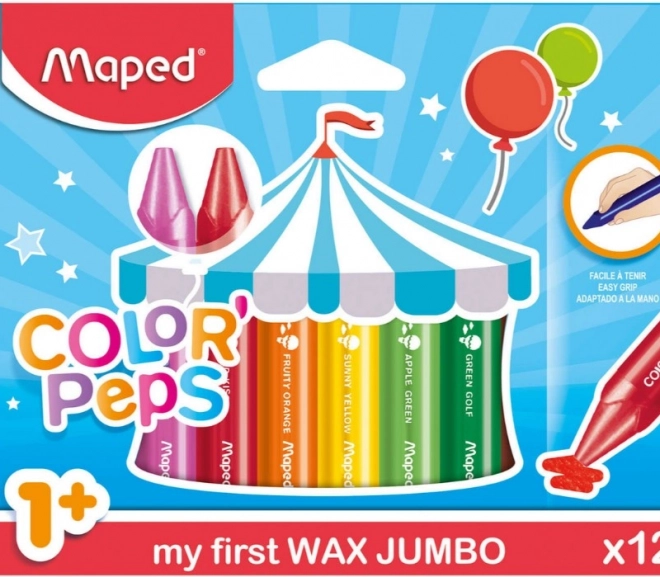 Wachsmalstifte für die Kleinsten 1+ MAPED, 12 Farben