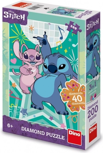 Puzzle Dino Stitch Diamond 200 Teile