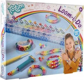 Kreativset zur Herstellung von Loom-i-Do-Armbändern mit Webrahmen und 700+ Gummibändern