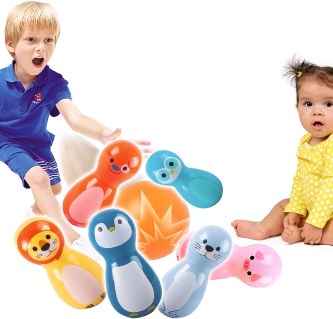 Bunte Tierkegel für Kinder