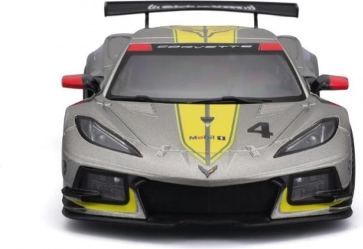 Metallmodellauto 1:24 Bburago Corvette C8.R 2020 Rennwagen Gelb