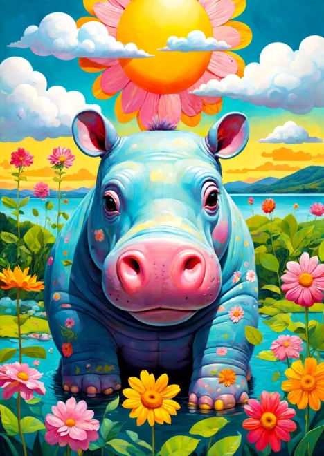 Puzzle ENJOY Sonniges Nilpferdchen – 1000 Teile