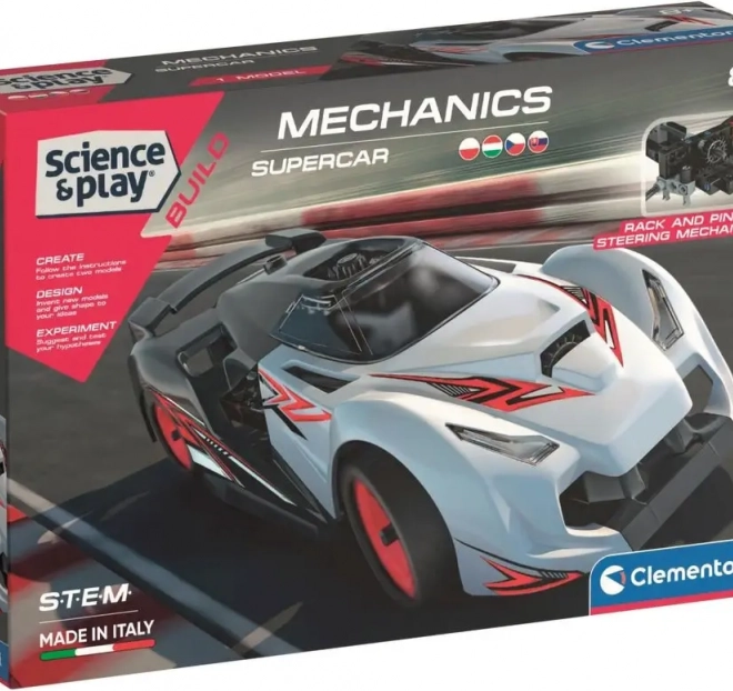 Clementoni Wissenschaft & Spiel Mechaniklabor Rennwagen Supercar