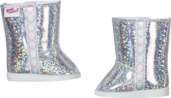 BABY born silberne Winterstiefel für Puppe 43 cm