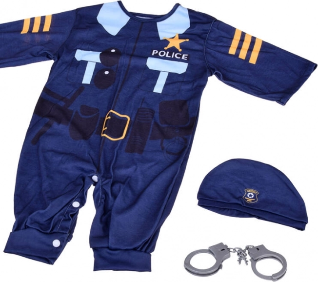 Kinder-Polizeikostüm mit Mütze und Handschellen