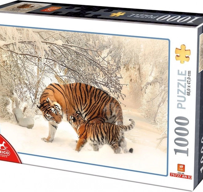Puzzle Tiger mit Jungtier, 1000 Teile