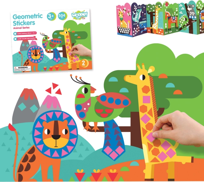 Geometrische Tiersticker Woopie für kreatives Lernen