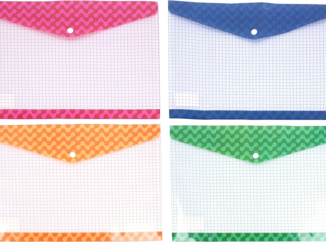 Bunte Druckknopfmappe 36x26 cm