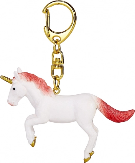 Schlüsselanhänger Einhorn im Sprung rot